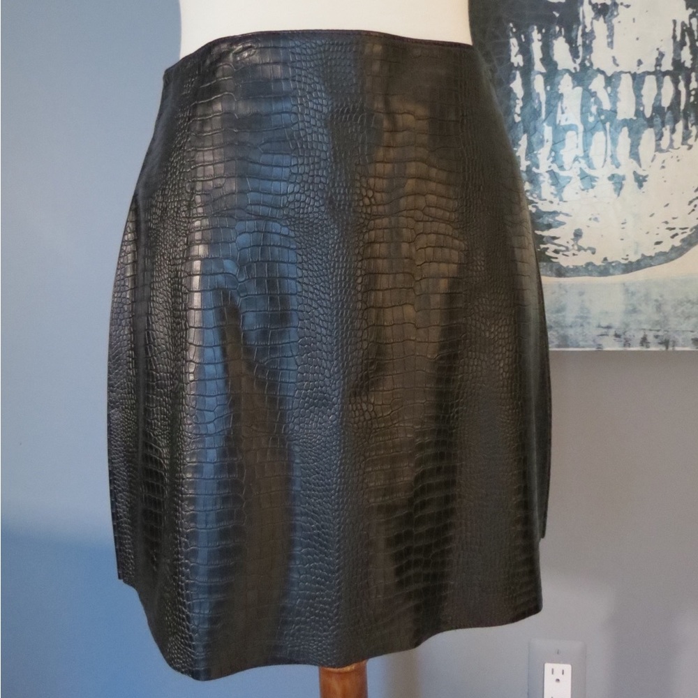 Express Faux Snakeskin Skirt